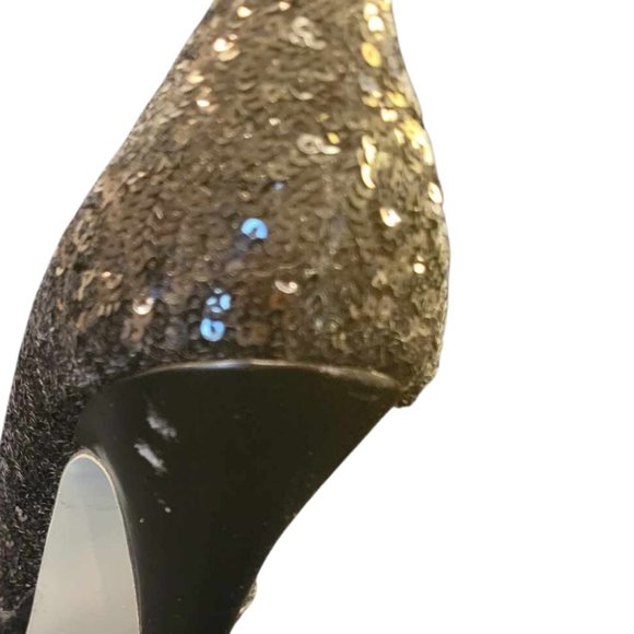 Olsenboye Black Sequin Heels - Picture 7 of 8
